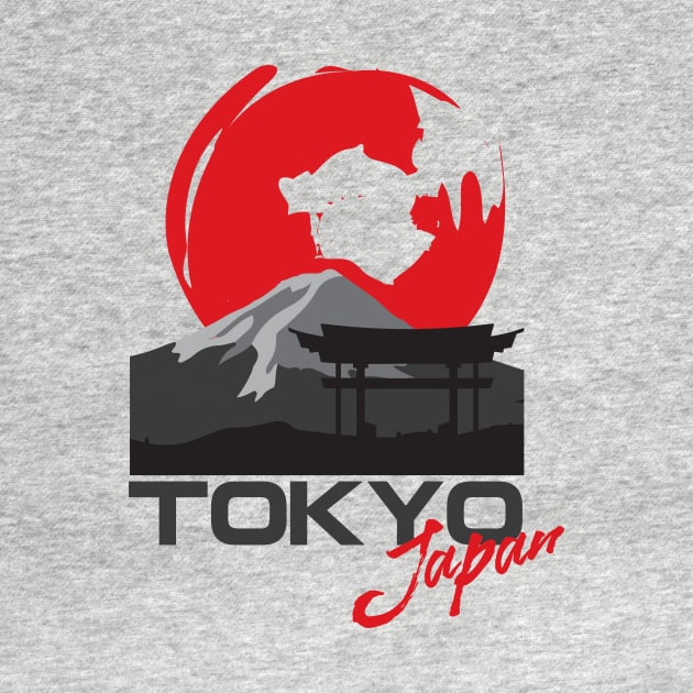 Sun over Tokyo by SM Shirts
